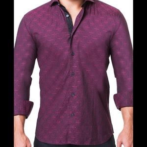 “MACEOO EINSTEIN EDGE RED” BUTTON DOWN SHIRT